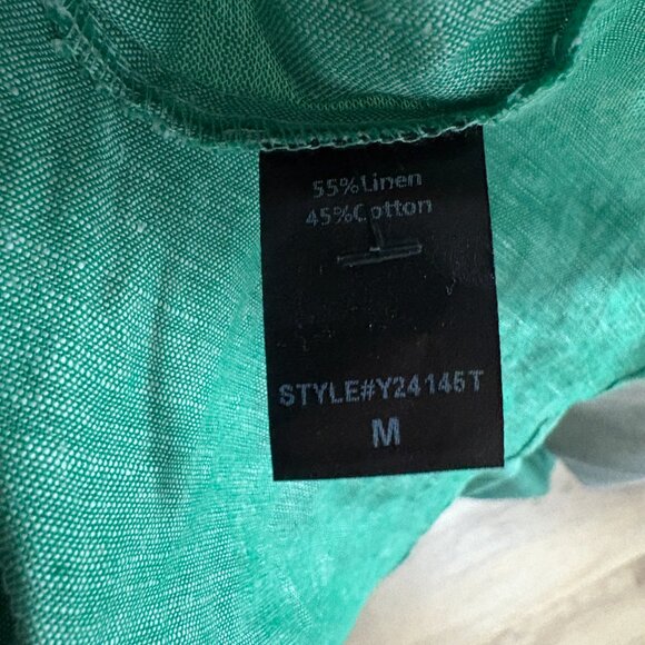 Tuckernuck Callahan Linen Shirt Dress sea green size M medium resort long sleeve - Picture 13 of 13